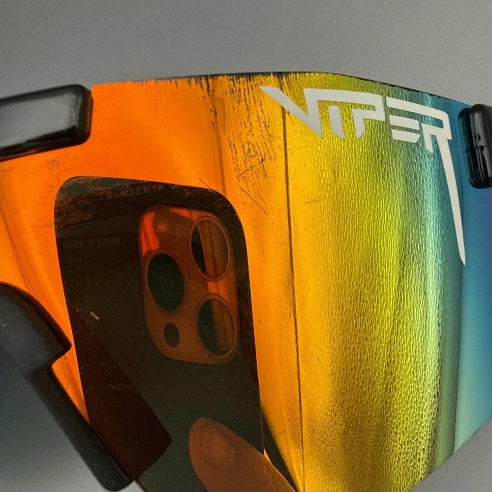 Pit Viper The Mystery Polarized Sunglasses w/ mirror lenses black frames